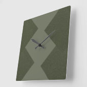 Moderne Moss Green Zigzag wandklok (Hoek)