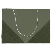 Moderne Moss Groene Geometrische Gift Bag Groot Cadeauzakje (Achterkant)