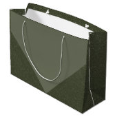 Moderne Moss Groene Geometrische Gift Bag Groot Cadeauzakje (Achterkant Gekanteld)