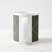Moderne Moss Groene Geometrische Mok (Achterkant)