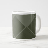 Moderne Moss Groene Geometrische Mok (Voorkant rechts)