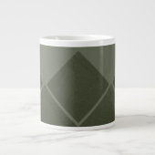 Moderne Moss Groene Geometrische Mok (Voorkant)
