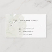 Moderne Mossy Waterverf RSVP Enclosure Kaart (Voorkant)