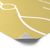 Moderne mosterd blush tonen met geometrisch patroo poster (Hoek)