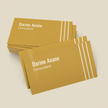 Moderne Mosterd Geel & Wit Gestreept Professioneel