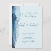 Moderne, mosterdblauwe marineverbinding kaart (Voorkant)