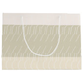 Moderne mosterdblush geometrische monogram groot cadeauzakje (Achterkant)