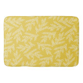 Moderne mosterdgele bloembladeren patroon badmat (Voorkant)