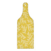 Moderne mosterdgele bloembladeren patroon snijplank (Voorkant)