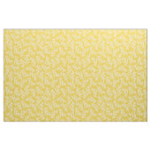 Moderne mosterdgele bloembladeren patroon stof (Fat Quarter)