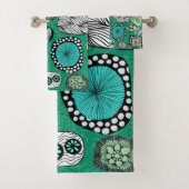 Moderne Motif Bloem Handdoek Set (Insitu)