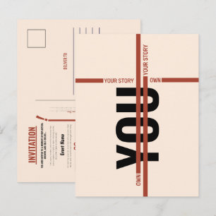 Moderne motivatie evenement uitnodigingskaart   Se Uitnodiging Briefkaart