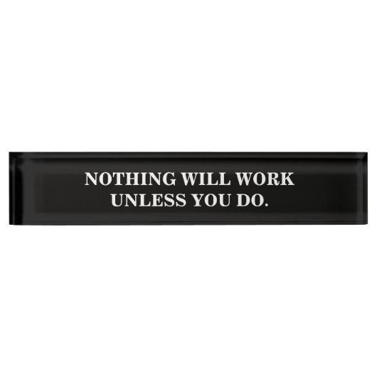 Moderne Motivatie symbolen voor zwart-wit Naambordje (Voorkant)