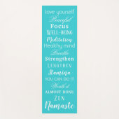 Moderne Motivatie woorden Blue Yoga Mat (Voorkant)