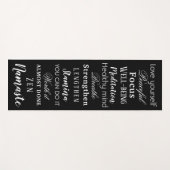 Moderne Motivatie woorden zwart-wit Yogamat (Voorkant (horizontaal))