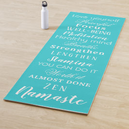 Moderne Motiverende Woorden Blauwe Yoga Mat