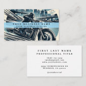 Moderne motorcross motorrijder visitekaartje (Voorkant / Achterkant)