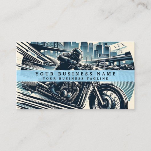 Moderne motorcross motorrijder visitekaartje (Voorkant)