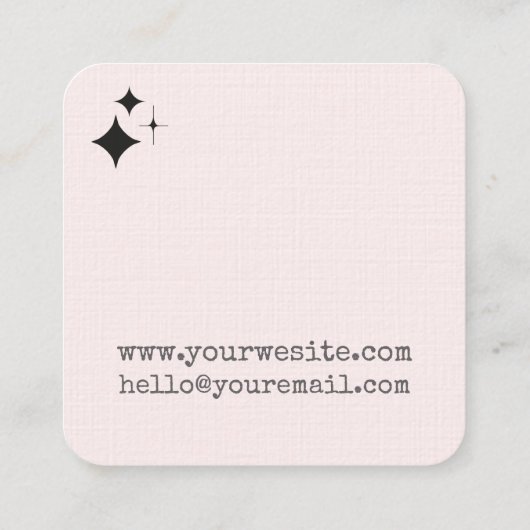 Moderne motorfase en diamantvormen vierkante visitekaartje (Achterkant)