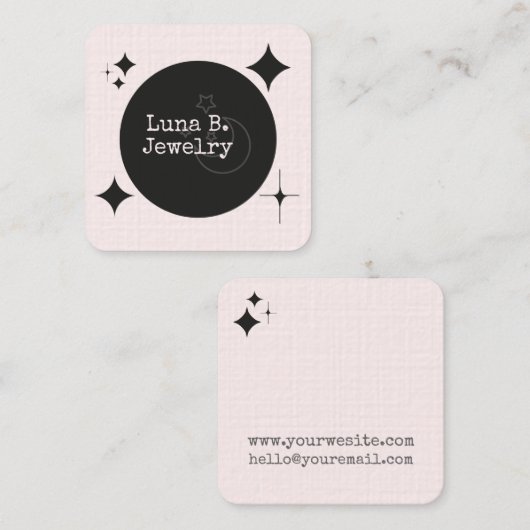 Moderne motorfase en diamantvormen vierkante visitekaartje (Voorkant / Achterkant)