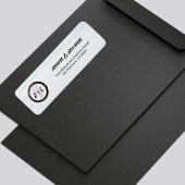 Moderne Motorfiets Biker Bruiloft Monogram Initial Etiket