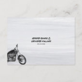 Moderne Motorfiets Biker QR code Bruiloft Details Informatiekaartje (Achterkant)