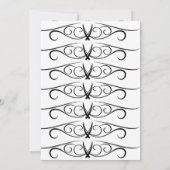 Moderne Motorfiets Zwart & Wit Huwelijksuitnodigin Kaart (Achterkant)