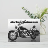 Moderne motorfietsfeestdag kaart (Staand voorkant)