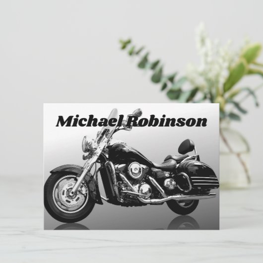 Moderne motorfietsfeestdag kaart (Staand voorkant)