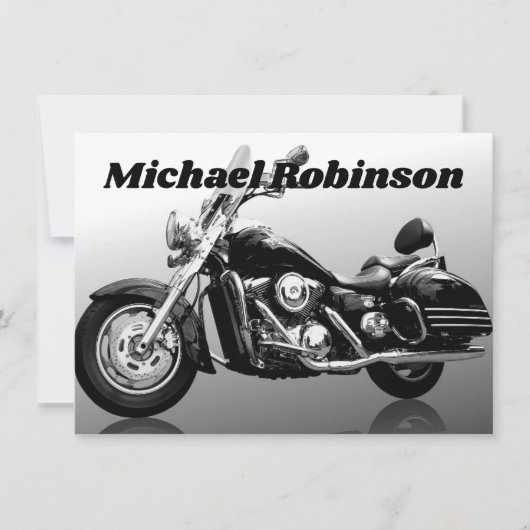 Moderne motorfietsfeestdag kaart (Voorkant)
