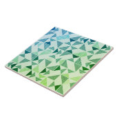 Moderne motorische geometrische driehoek keramisch tegeltje (Zijkant)