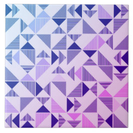 Moderne motorische geometrische driehoek keramisch tegeltje