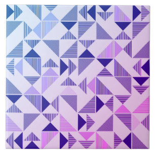 Moderne motorische geometrische driehoek keramisch tegeltje