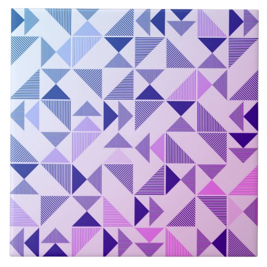 Moderne motorische geometrische driehoek keramisch tegeltje (Voorkant)