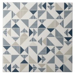 Moderne motorische geometrische driehoek keramisch tegeltje
