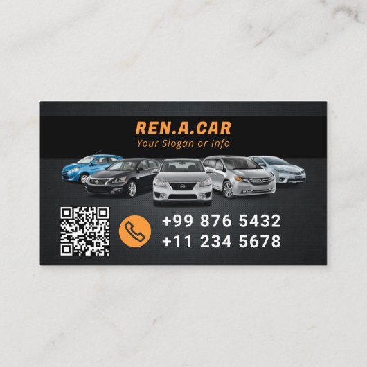 Moderne motorwagen | Minimalistisch Visitekaartje (Achterkant)