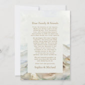 Moderne Mountain Wedding Dank u kaart Waterverf (Achterkant)