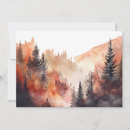 Moderne Mountain Wedding Digitale bedankkaart Kaart (Achterkant)