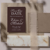 Moderne Mousse Bruine Verticale Foto Save the Date