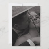 Moderne Mousse Bruine Verticale Foto Save the Date (Achterkant)