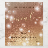 Moderne mousserende honingraatwijn wijn etiket (Enkel label)