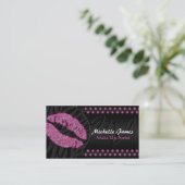 Moderne mousserende Zebra monogram maakt artiest Visitekaartje (Staand voorkant)