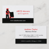 Moderne Mover Moving Services Logistics Delivery Visitekaartje (Voorkant / Achterkant)
