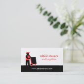 Moderne Mover Moving Services Logistics Delivery Visitekaartje (Staand voorkant)