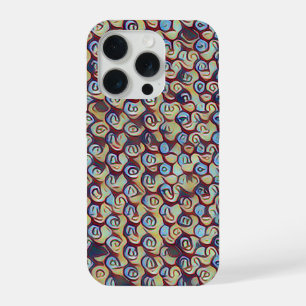 Moderne mozaïek abstract geometrisch patroon 1290 iPhone 15 pro case
