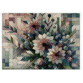Moderne mozaïekbloemen snijplank (Voorkant)