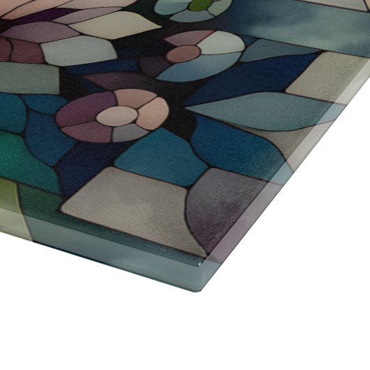 Moderne mozaïekbloemen snijplank (Hoek)