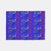 Moderne mozaïeken tegen blauwe achtergrond fleece deken (Voorkant (Horizontaal))