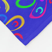 Moderne mozaïeken tegen blauwe achtergrond fleece deken (Hoek)