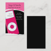 Moderne MP3-speler DJ RADIO-Visitekaartje Visitekaartje (Voorkant / Achterkant)